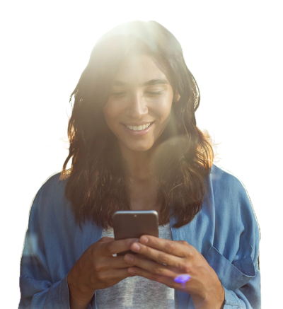 A women looking at her phone